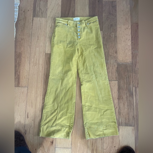 Free People Pants - Free people pants yellow
